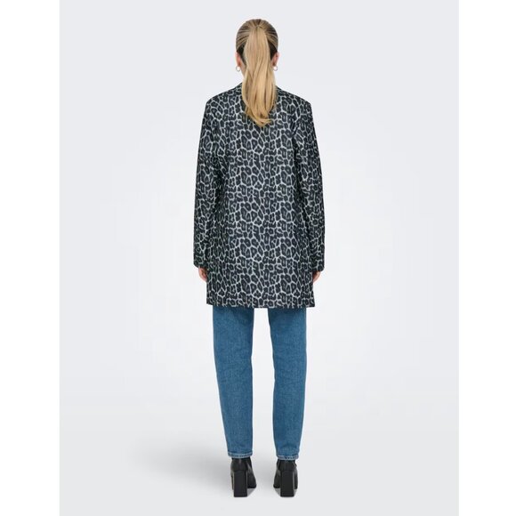 Tempesta Gruppo Americano Gray Leopard Print Trench Coat women 8 - Picture 12 of 16